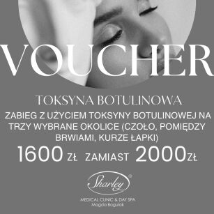 Toksyna botulinowa – zabieg na 3 okolice twarzy 1600 zł zamiast 2000 zł