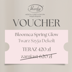 Zabieg odmładzający Bloomea Spring Glow na twarz, szyję i dekolt  w cenie 420 zł zamiast 620 zł